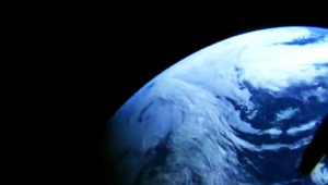 View from an onboard camera as Orion reaches peak altitude of 3600 miles above Earth. Photo Credit: NASA