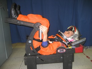 The Advanced Crew Escape Suit (ACES) fit in the Orion concept seat is evaluated. ACES was used as the reference suit for the anthropometric guidance provided for seat design.  