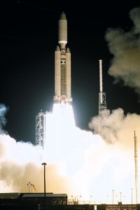 A Titan IVB/Centaur carrying the Cassini orbiter and its attached Huygens probe launches October 15, 1997. An international effort involving NASA, the European Space Agency (ESA), and the Italian Space Agency, Agenzia Spaziale Italiana (ASI), the Cassini mission successfully used a market-based system to manage resources. 