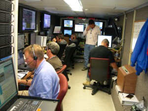Ikhana piloting, system management, and FAA coordination were accomplished by the Dryden team members in the ground control station alongside the Ames team members, who monitored the AMS systems and wildfire imagery collection.  