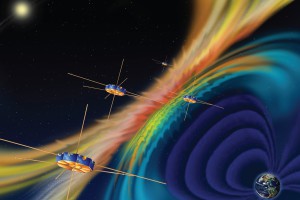 Artist’s concept of the Magnetospheric Multiscale mission. 
