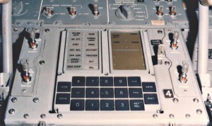 The Apollo lunar module DSKY keypad.  