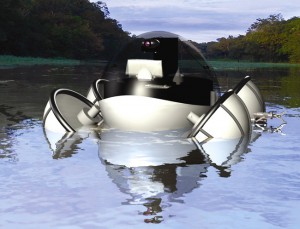 The objective of this robot is to collect environmental information from a wide range of complex Amazon regions, technology developed by the Petrobras robotics laboratory (CENPES). 
