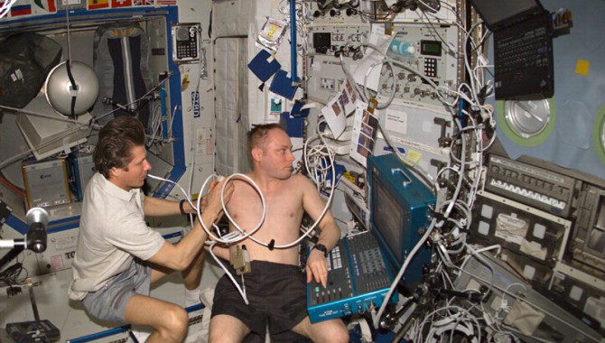 Remote ultrasound procedures help provide for medical diagnoses on the International Space Station.