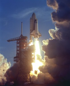 STS-1 launches April 12, 1981. 