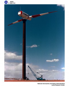 For more than twenty years, NASA’s 4-megawatt WTS-4 wind turbine held the world record for maximum power output.  