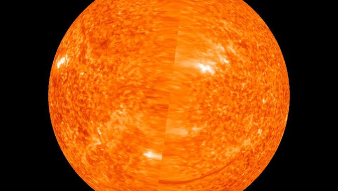 First complete image of the far side of the sun taken on June 1, 2011.