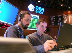 Venus Express controllers in ESOC main control room. 