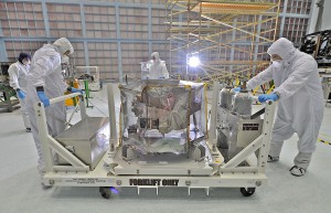 The fine-guidance sensor engineering test unit arrives at Goddard on September 8, 2010. 