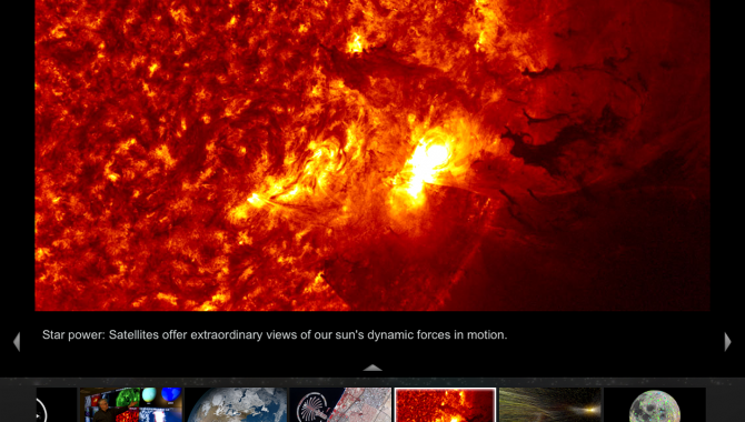 The NASA Viz app shares scientific stories through images, animations, articles, and more.