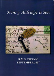 Titanic crow’s nest key, Auction Catalog Cover, 2007. 