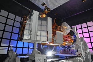 Electromagnetic-interference testing of the NPP satellite at the Ball Aerospace facility. 