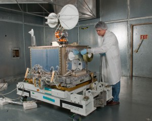 The SCaN Testbed undergoes system electromagnetic-interference testing.