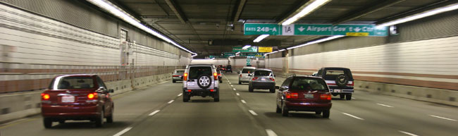 Interstate 93 tunnel in Boston, part of the Big Dig