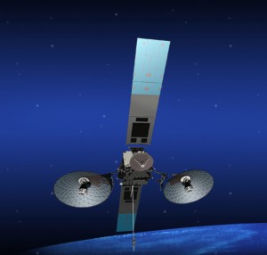 An artist’s concept of the TDRS-K communication satellite.