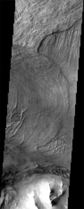 Image of landslides in the Melas Chasma on Mars taken by Mariner 9. November 13, 1971 is a red-letter date in the history of exploration. Thirty-one years ago today the American spacecraft, Mariner 9, became the first spacecraft to orbit another planet.