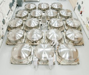 The powerful primary mirrors of the James Webb Space Telescope will be able to detect the light from distant galaxies. The manufacturer of those mirrors, Ball Aerospace & Technologies Corp. of Boulder, Colo., recently celebrated their successful efforts as mirror segments were packed up in special shipping canisters (cans) for shipping to NASA.