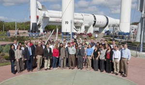 NASA APPEL Project Management #7 class at the Rocket Garden at Kennedy Space Center.