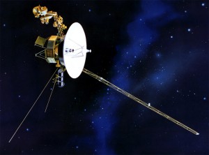 Artist’s drawing of the Voyager 1 spacecraft, which launched on September 5, 1977.