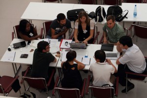 Delegates from South Korea, Italy, France, South Africa, and the United States discuss what motivates young professionals in the space industry at the inaugural IPMC Young Professionals Workshop in Naples, Italy on September 28, 2012.