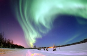 Above Bear Lake, Alaska, the Northern Lights, or aurora borealis, are created by solar radiation entering the atmosphere at the magnetic poles. The appearance of these lights is just one way solar radiation affects us; it can also interfere with NASA missions in low-Earth orbit. To achieve long-duration human spaceflight missions in deeper space, several NASA centers are working to find better safety measures and solutions to protect humans from space radiation.
