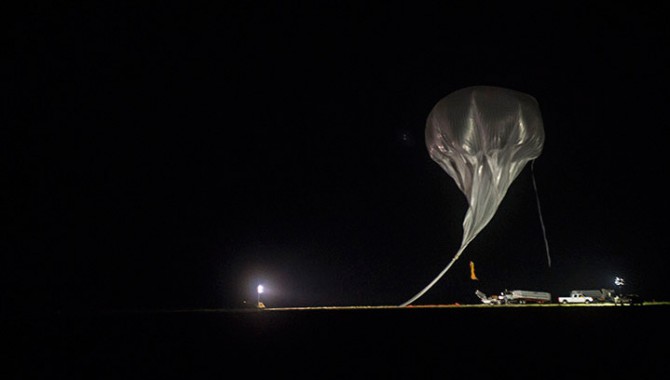 The HEROES balloon has just been released. This happens just prior to the gondola release.