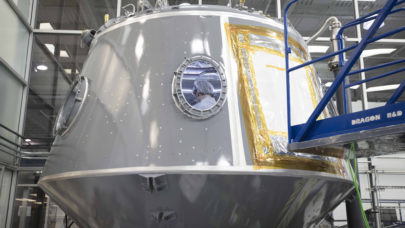 At SpaceX, a full-scale module was constructed to test the Environmental Control and Life Support System (ECLSS) that will support missions on the company's Crew Dragon spacecraft.