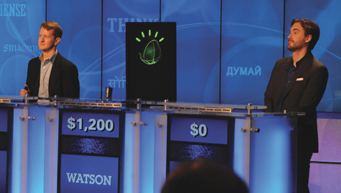 IBM’s Watson computer system competes against Jeopardy!’s two most successful and celebrated contestants—Ken Jennings and Brad Rutter. Photo Credit: IBM