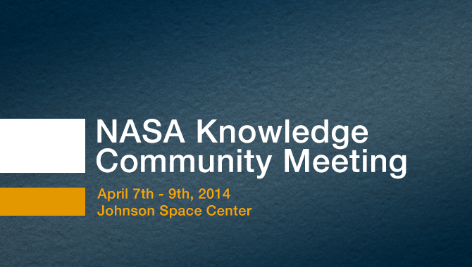 NASA Knowledge Community Meeting