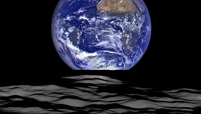 This high-resolution Earthrise image was captured by the LRO and released by NASA in 2015. Credit: NASA