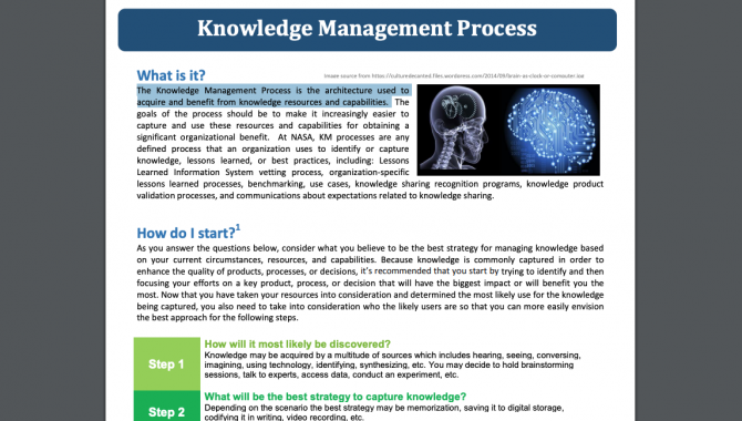 Knowledge Management Process PDF