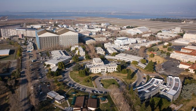 NASA’s economic output radiates from Centers, such as Ames Research Center shown here in February 2012, to impact the entire nation through contracting, supply chains, and worker participation in the larger economy. Credit: Eric James/NASA