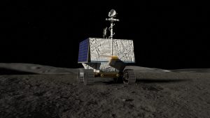 An illustration of NASA’s Volatiles Investigating Polar Exploration Rover, or VIPER. Credit: NASA/Ames Research Center/Daniel Rutter