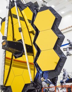 The world’s most powerful space science telescope has opened its primary mirror for the last time on Earth. Credit: NASA/Chris Gunn