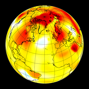 3D heat model of Earth. Credit: NASA