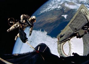 Astronaut Edward H. White II floats in the zero-gravity of space during the third revolution of the GT-4 spacecraft. Credit: NASA