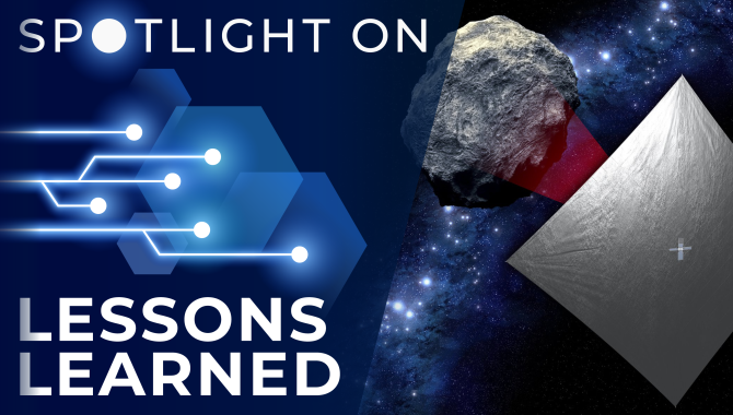 This illustration shows a CubeSat scanning and mapping an asteroid. Credit: NASA