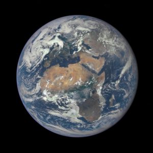 Africa is front and center in this image of Earth taken by a NASA camera on the Deep Space Climate Observatory (DSCOVR) satellite. Credit: NASA