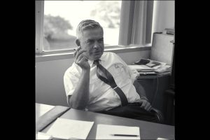 Charles F. Hall, Pioneer Project Manager in his office at Ames Research Center. Credit: NASA