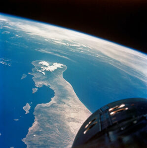 View of Baja California, Mexico, taken by the Gemini V crew. Photo Credit: NASA