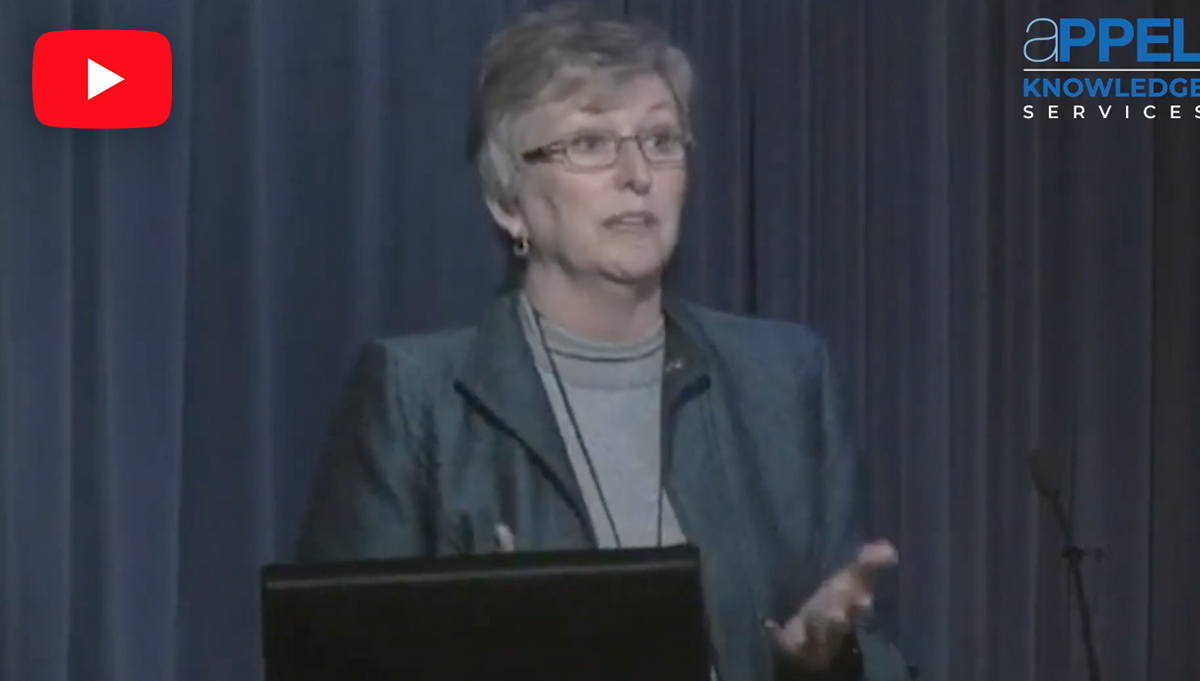 Screenshot of Carolyn Griner during her speech. Credit: NASA