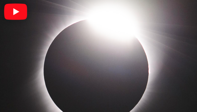 2017 Solar Eclipse first images from Oregon State Fair Grounds, Salem, Oregon. This image taken at 10:19:24 on August 21, 2017 as Oregon begins to see first light 'diamond' following totality. Photo Credit: NASA/Dominic Hart