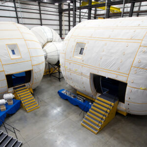 NASA has been discussing potential partnership opportunities with Bigelow for its inflatable habitat technologies as part of NASA's goal to develop innovative technologies to ensure that the U.S. remains competitive in future space endeavors. Photo Credit: NASA/Bill Ingalls