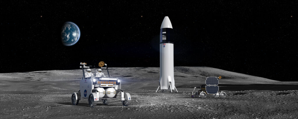 Artist's rendering of Venturi Astrolab's FLEX lunar terrain vehicle. Image Credit: Astrolab