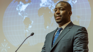 Ousmane N. Diallo at the 2014 SELP graduation on Thursday, June 19, 2014 in Washington, DC. Photo Credit: NASA/Joel Kowsky