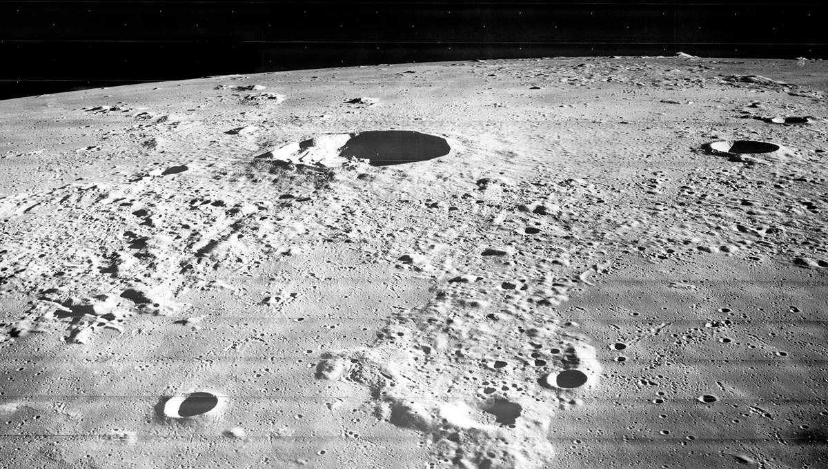 The surface of the Moon captured by Lunar Orbiter 3. The Lunar Orbiter program took more than 3,000 images of the Moon, which helped NASA program managers, scientists, and mission managers identify the landing sites for Apollo lunar landings. Credit: NASA