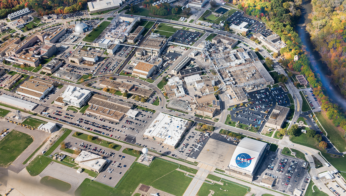 Aerial view of Glenn Research Center in Cleveland, Ohio. Credit: NASA