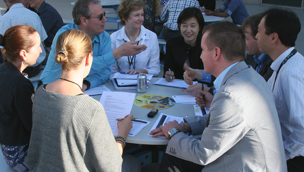 Participants at the 2017 International Project Management course having an open discussion. Photo Credit: NASA/APPEL KS