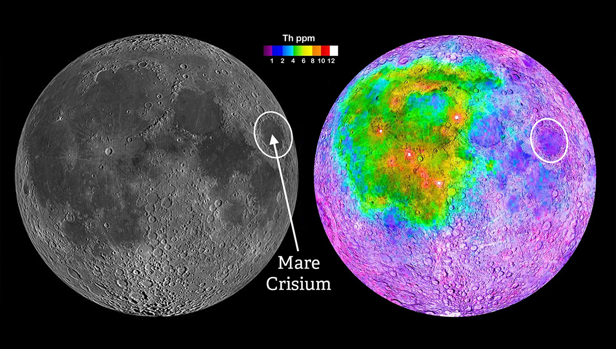 The Blue Ghost lander will attempt to land in the Mare Crisium, an impact basin that may provide NASA with the first geophysical measurements that are representative of the bulk of the Moon. Research indicates that the Apollo missions landed in a region that is compositionally distinct from the rest of the lunar surface. Credit: NASA